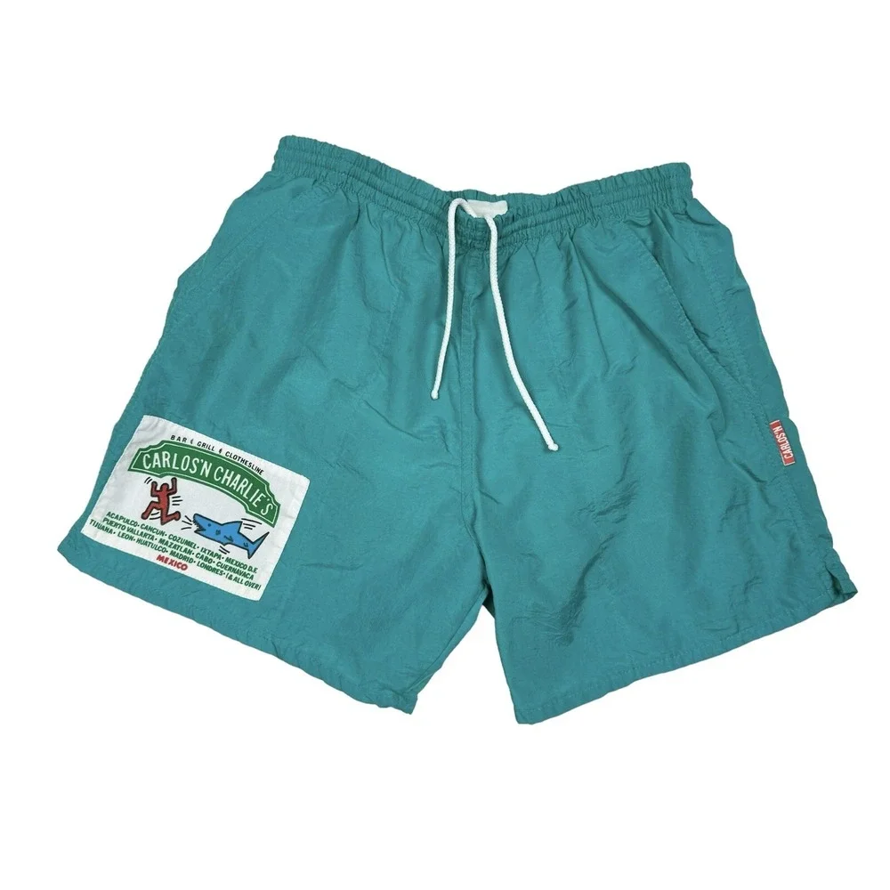 Vintage Carlos 'N Charlie's Mexico Cozumel Keith Haring Swim Shorts - Size Small